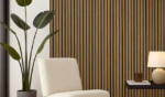 Acoustic Slat Wall Panel Single Faced  - Oak veneer faced MDF - 2400x600x22mm - Image 2
