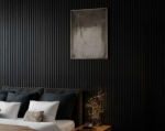 Acoustic Slat Wall Panel Single Faced  - Black Oak veneer faced MDF - 2400x600x22mm - Image 2