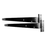 12" (300mm) Medium Tee Hinge Pair Black