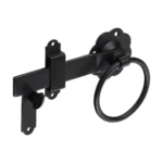 6" (150mm) Ring Gate Latch Plain Black
