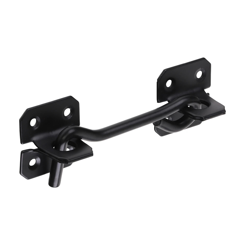 WCH4BP_w1 4" (100mm) Cabin Hook Wire Pattern Black - Image 1