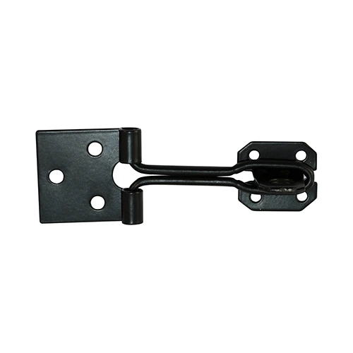 WHS6BP_w1 6" (150mm) Wire Pattern Hasp & Staple Black - Image 1