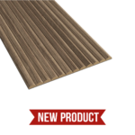 Flexi Half Round Panel Walnut - 300 x 2.4m - 2 panels per pack