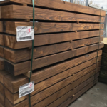 Charred, Brushed and Brown Treated sleepers 95 X 195 x 2.4m