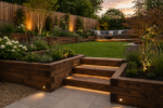 Charred, Brushed and Brown Treated sleepers 95 X 195 x 2.4m - Image 4