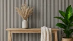 Acoustic Slat Wall Panel Single Faced  - Gray Oak veneer faced MDF - 2400x600x22mm - Image 2