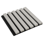 Acoustic Slat Wall Panel Single Faced  - Gray Oak veneer faced MDF - 2400x600x22mm